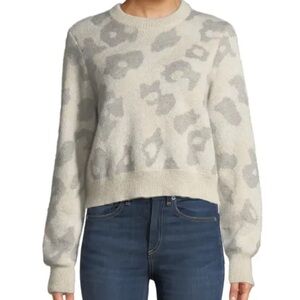 Rag & bone gray animal print sweater size L